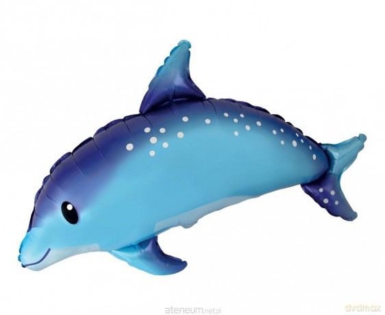Balon foliowy 61 cm Słodki Delfin niebieski