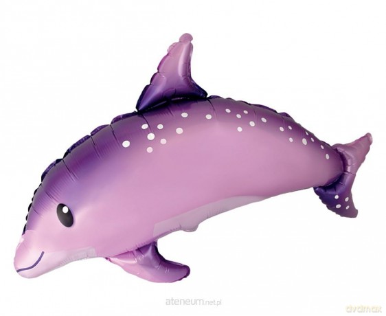 Balon foliowy 61 cm Słodki Delfin różowy