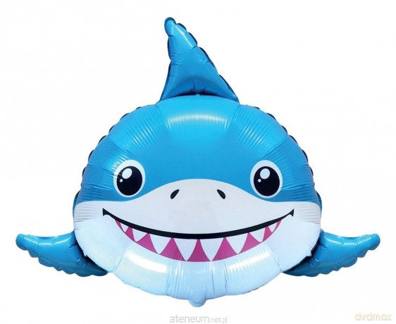 Balon foliowy 61 cm Uśmiechnięty rekin