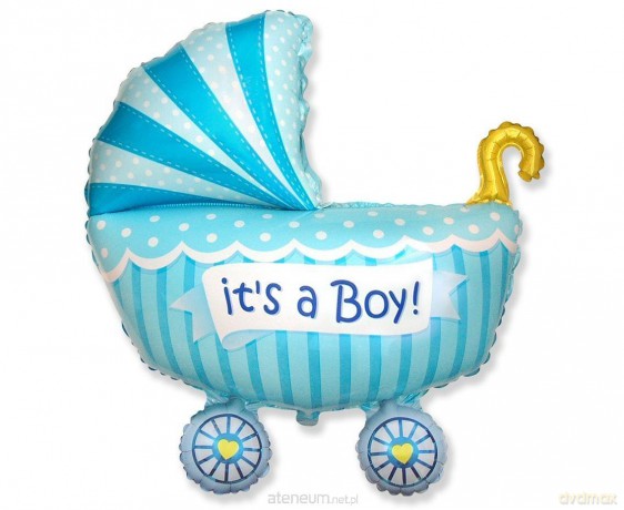Balon foliowy 61 cm Wózek dla chłopca