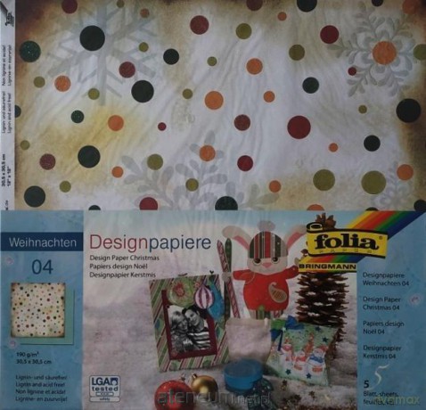 Design-papier 190 g/m2 30,5x30,5 cm 5ark
