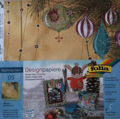 Design-papier 190 g/m2 30,5x30,5 cm 5ark