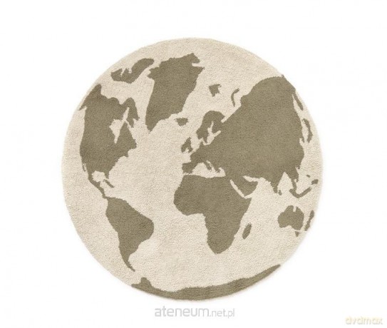 Dywan bawełniany RugCycled mapa świata 120 cm