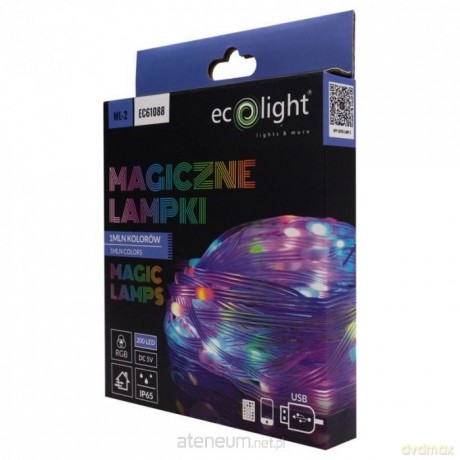 Lampki magiczne 200 LED 1mln kolorów 10m DC5V