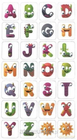 Magnesy 28szt Litery