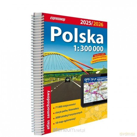 Polska atlas samochodowy 1:300 000 [KSIĄŻKA]