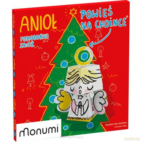 Zawieszka Cubehead Christmas Mini. Aniołek
