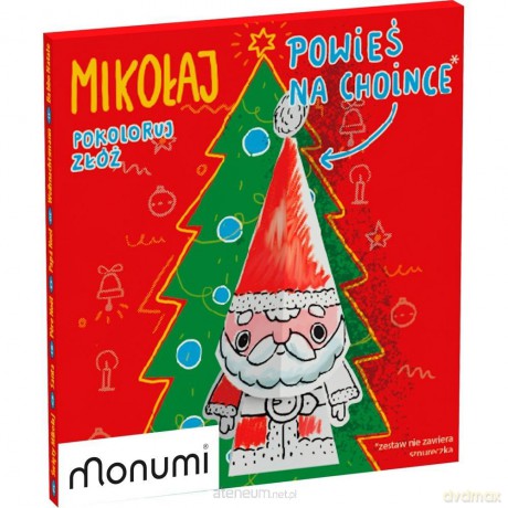 Zawieszka Cubehead Christmas Mini. Mikołaj