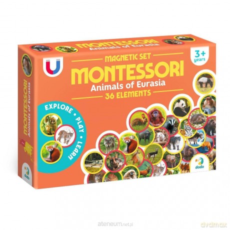 Zestaw magnesów Montessori Zwierzęta Eurazja [PUZZLE]