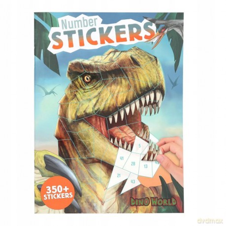Zestaw z naklejkami Number Stickers Dino World