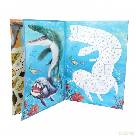 Zestaw z naklejkami Number Stickers Dino World