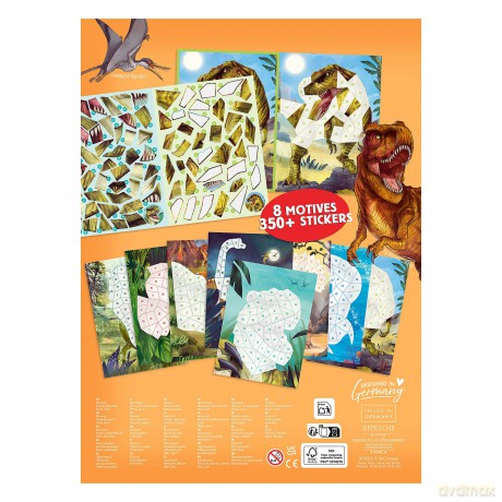 Zestaw z naklejkami Number Stickers Dino World