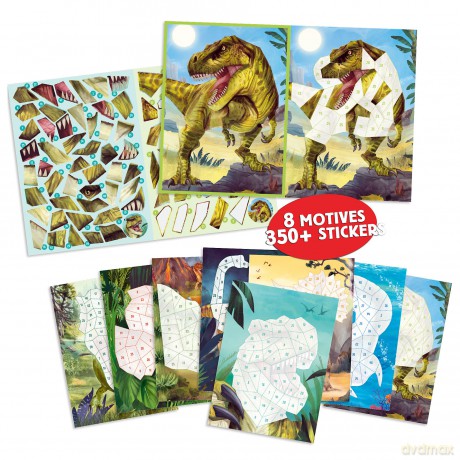 Zestaw z naklejkami Number Stickers Dino World
