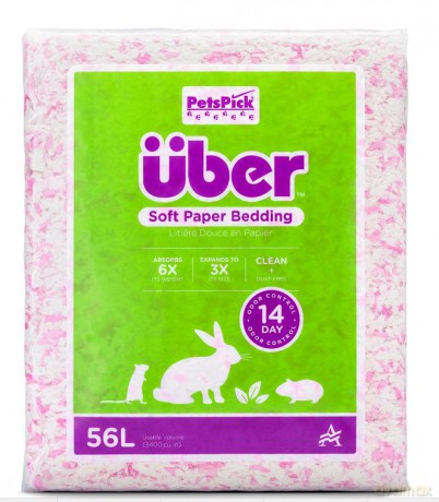 ber - Soft Paper Bedding 56l Pink/White - (45064)