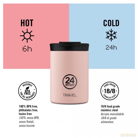 24 Bottles - Travel Tumbler 0,35 L - Tuxedo Black (24B629)