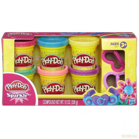 HASBRO PlayDoh Błyszczące tuby [ZABAWKA]