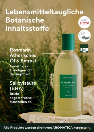 Aromatica - Rosemary Scalp Scaling Shampoo - 400 ml