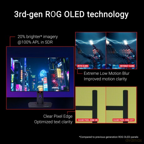 ASUS - ROG Strix OLED XG27AQDMG 27 QHD gaming