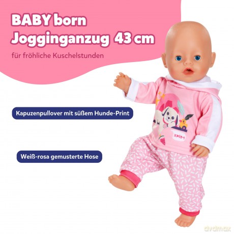 BABY born - Jogging Suit Pink 43cm (837313)