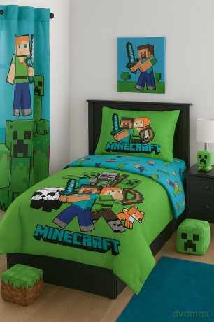 Bed Linen - Adult Size 140 x 200 cm - Minecraft Classic Crew (1029463)