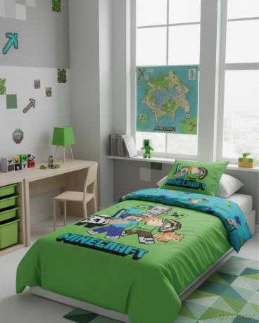 Bed Linen - Adult Size 140 x 200 cm - Minecraft Classic Crew (1029463)