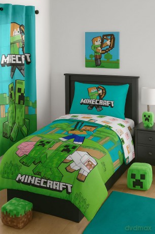 Bed Linen - Adult Size 140 x 200 cm - Minecraft Jungle Explore (1029465)