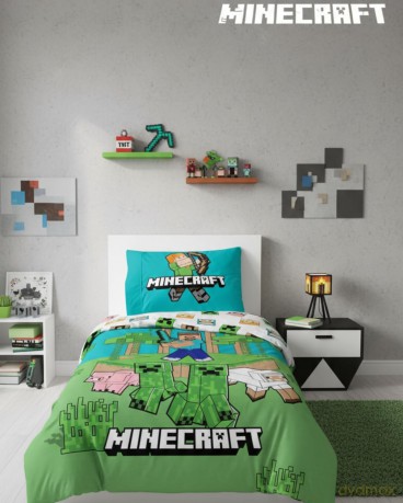 Bed Linen - Adult Size 140 x 200 cm - Minecraft Jungle Explore (1029465)