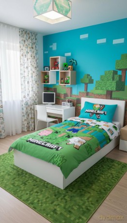 Bed Linen - Adult Size 140 x 200 cm - Minecraft Jungle Explore (1029465)