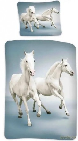 Bed Linen - Adult Size 140 x 200 cm - White Horse (1000517)