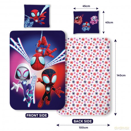 Bed Linen - Junior Size 100 x 140 cm - Spidey (1029381)