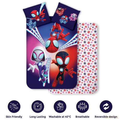 Bed Linen - Junior Size 100 x 140 cm - Spidey (1029381)