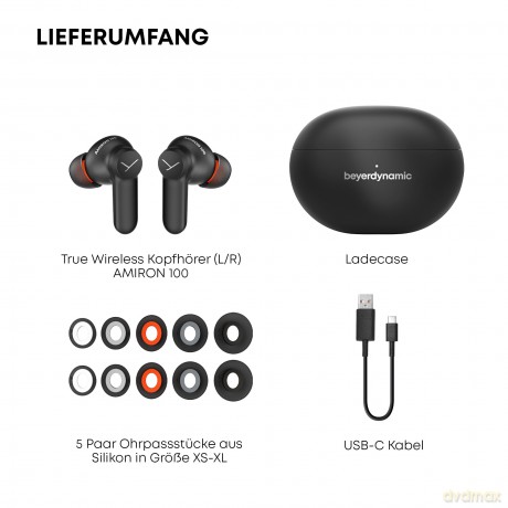 Beyerdynamic - AMIRON 100 Black True Wireless Earphones with ANC