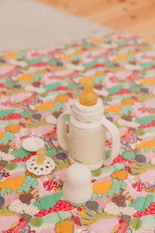 BIBS - Glass Baby Bottle Round Latex Slow Flow - Ivory - 120 ml