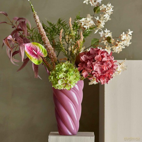 Bloomingville - Callo Glass Vase - Rose - 29 cm