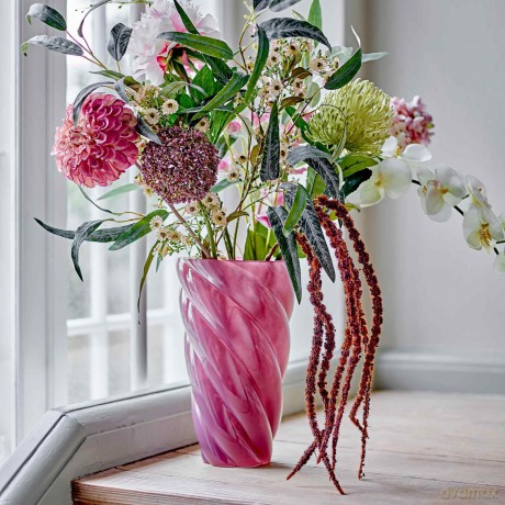 Bloomingville - Callo Glass Vase - Rose - 29 cm