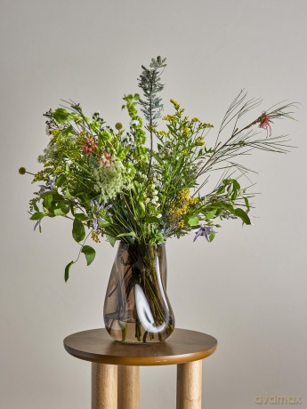 Wazon Bloomingville - Ingolf Vase H26 cm - Brown Glass