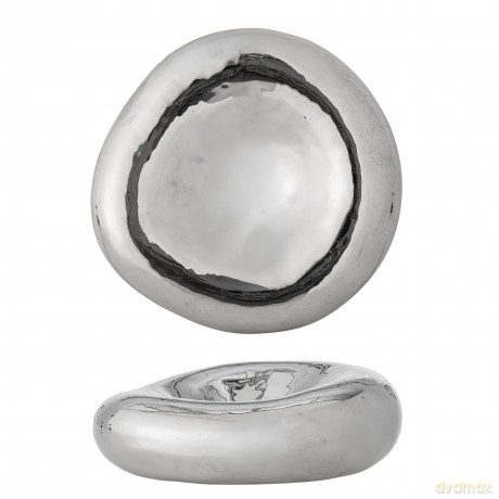 Ceramiczna misa dekoracyjna Bloomingville - Shine Bowl - Silver - Stoneware