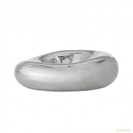 Ceramiczna misa dekoracyjna Bloomingville - Shine Bowl - Silver - Stoneware