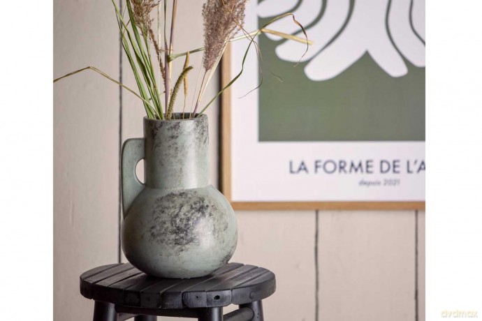 Bloomingville - Tias Vase - Grey - Ceramic