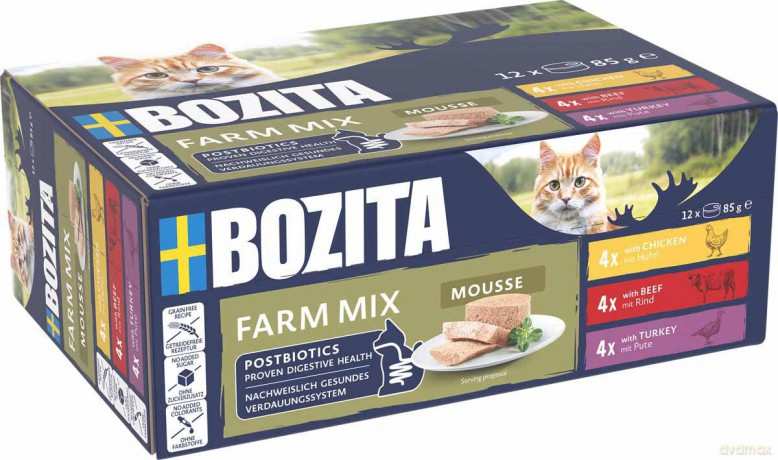 Bozita - Mousse Mixed Farm - 12x 85g