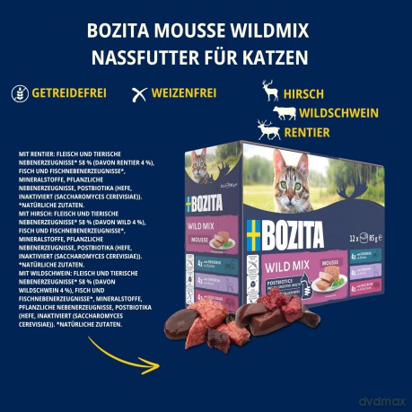 Bozita - Mousse Mixed Wild -12 x 85gr