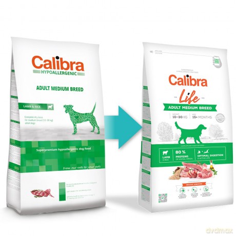 Calibra - Dog Life Adult Medium Breed Lamb 12 kg - (381094)