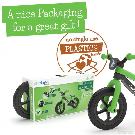 Chillafish - BMXie 2 12 Lightweight Balance Bike with Footbrake - Kiwi, 1.5-4 Years (CPMX02KIW)