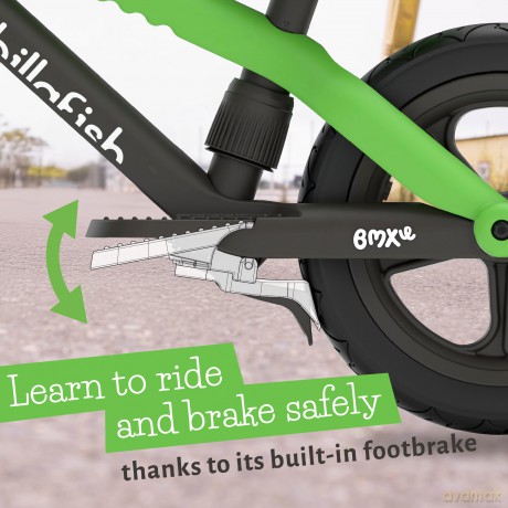Chillafish - BMXie 2 12 Lightweight Balance Bike with Footbrake - Kiwi, 1.5-4 Years (CPMX02KIW)