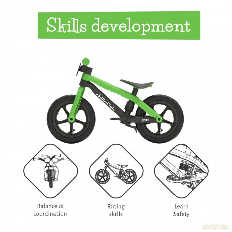Chillafish - BMXie 2 12 Lightweight Balance Bike with Footbrake - Kiwi, 1.5-4 Years (CPMX02KIW)