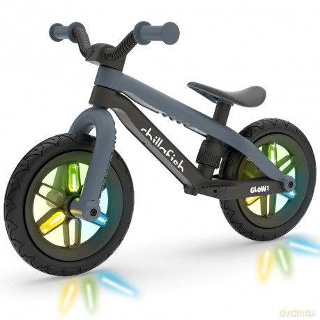Chillafish - BMXie Glow 12 Lightweight Balance Bike with Light Wheels - Anthracite, 1.5-4 Years (CPMX04ANT)