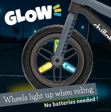 Chillafish - BMXie Glow 12 Lightweight Balance Bike with Light Wheels - Anthracite, 1.5-4 Years (CPMX04ANT)