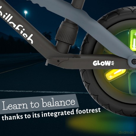 Chillafish - BMXie Glow 12 Lightweight Balance Bike with Light Wheels - Anthracite, 1.5-4 Years (CPMX04ANT)