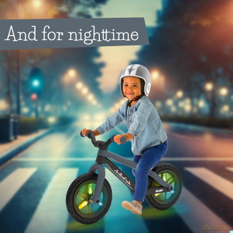 Chillafish - BMXie Glow 12 Lightweight Balance Bike with Light Wheels - Anthracite, 1.5-4 Years (CPMX04ANT)