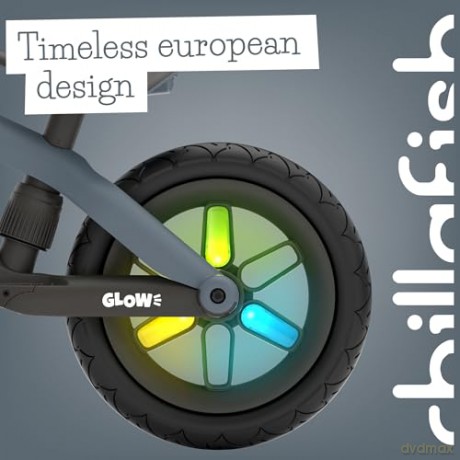 Chillafish - BMXie Glow 12 Lightweight Balance Bike with Light Wheels - Anthracite, 1.5-4 Years (CPMX04ANT)